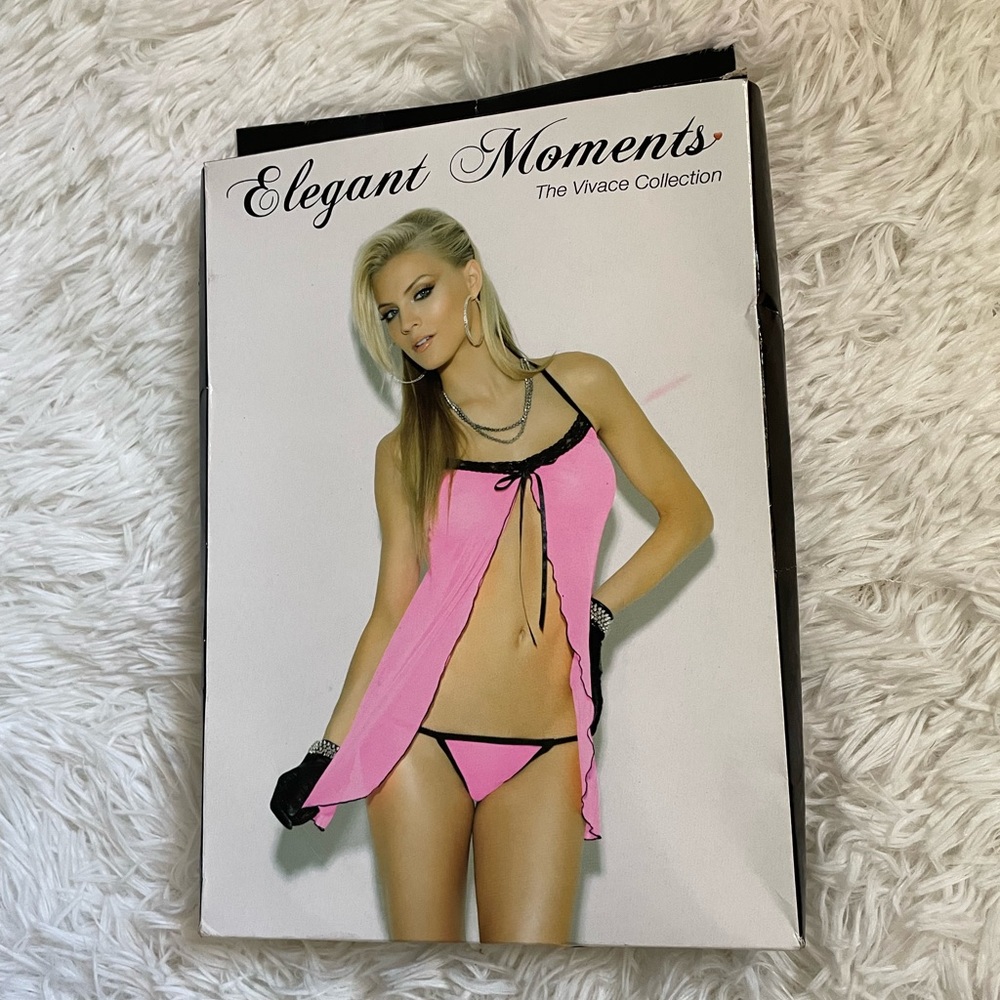 Pink Lingerie Baby Doll & G-String